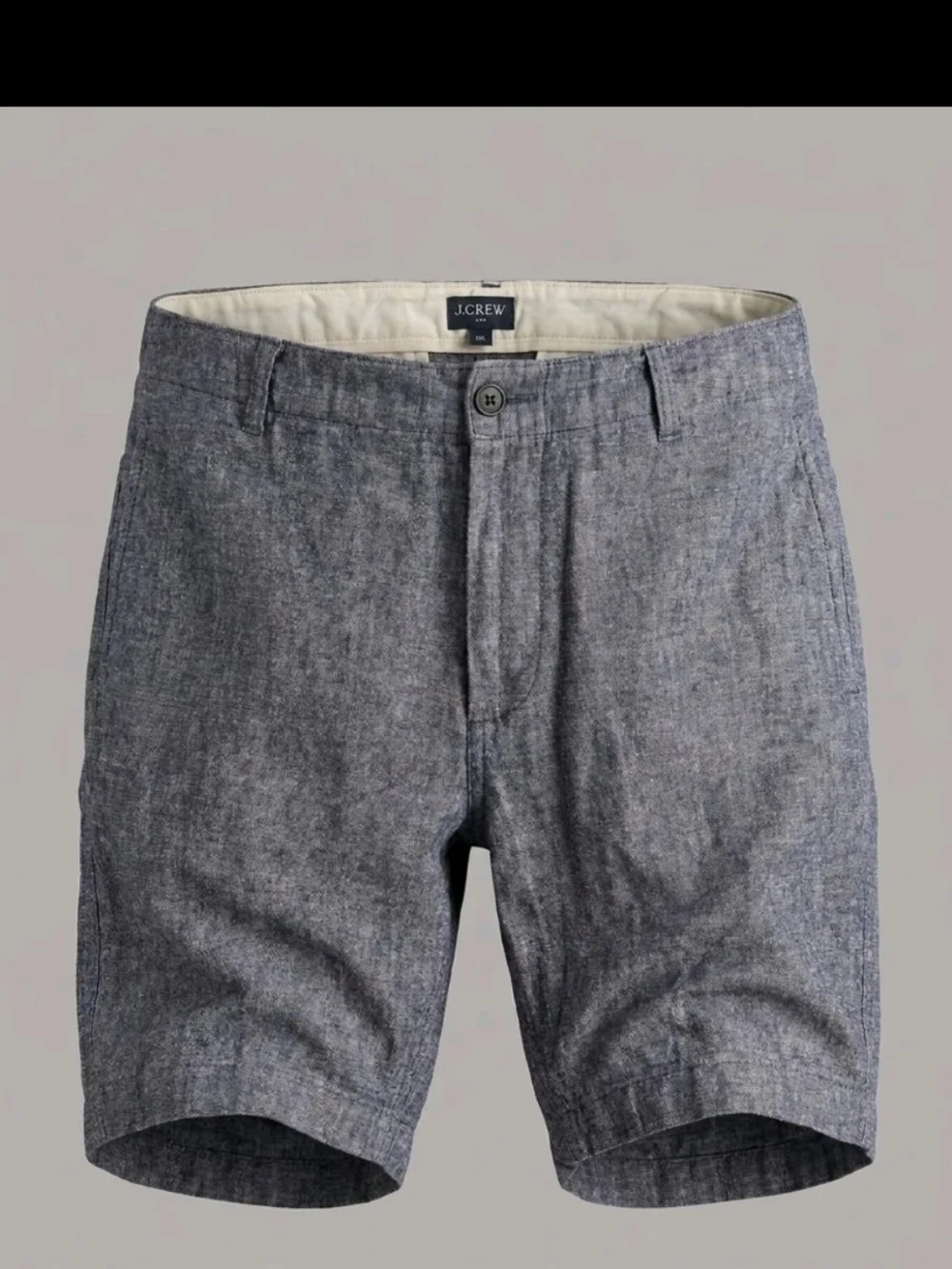 J.Crew Gramercy Shorts Mens 34 Gray Heather Linen Cotton Chino Flat Front 9